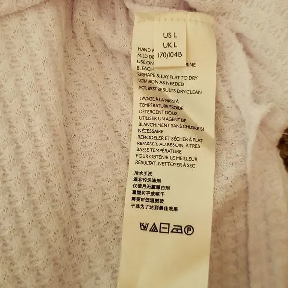 🤩NWT Oversized Free People Half-Zip Sweater with Metallic Thread Design Sz L - Picture 7 of 10